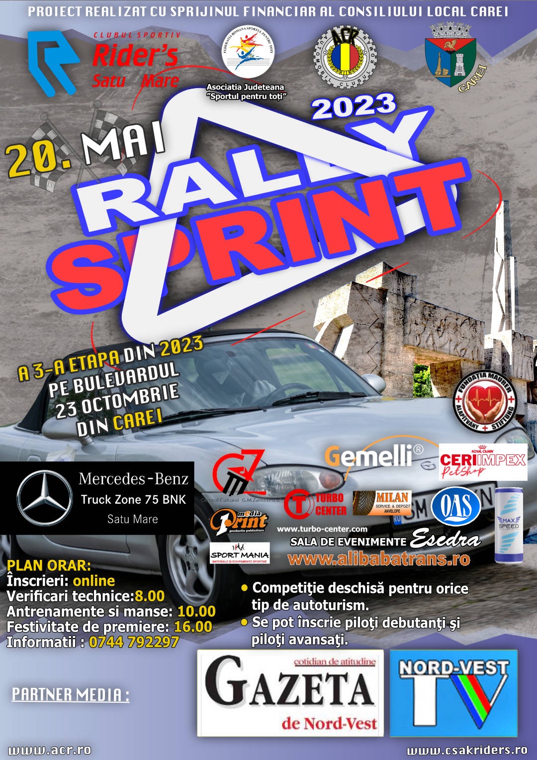 Campionatul Național de Rally Sprint se mută la Carei!