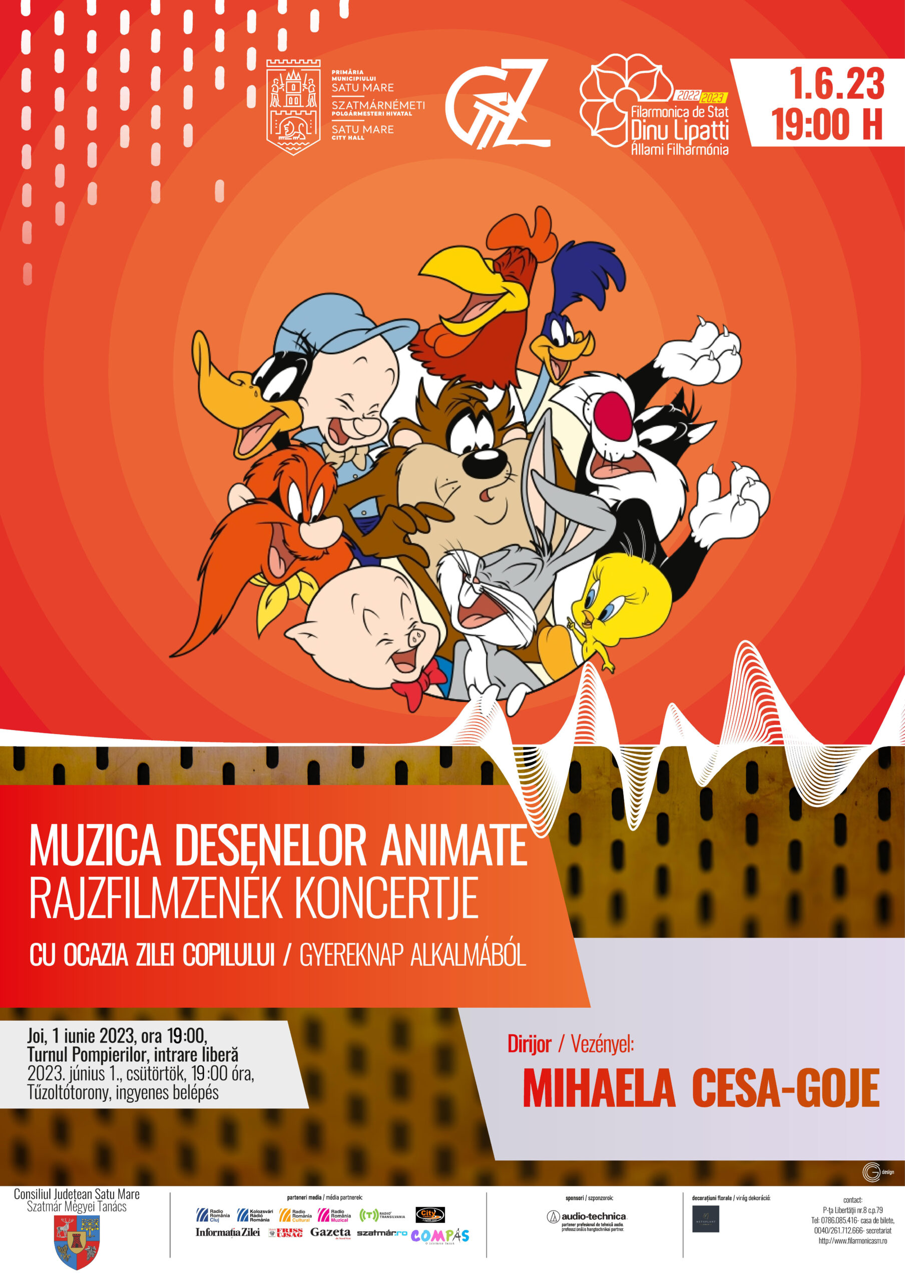 Muzica desenelor animate, concert organizat de Filarmonica de Stat Dinu Lipatti