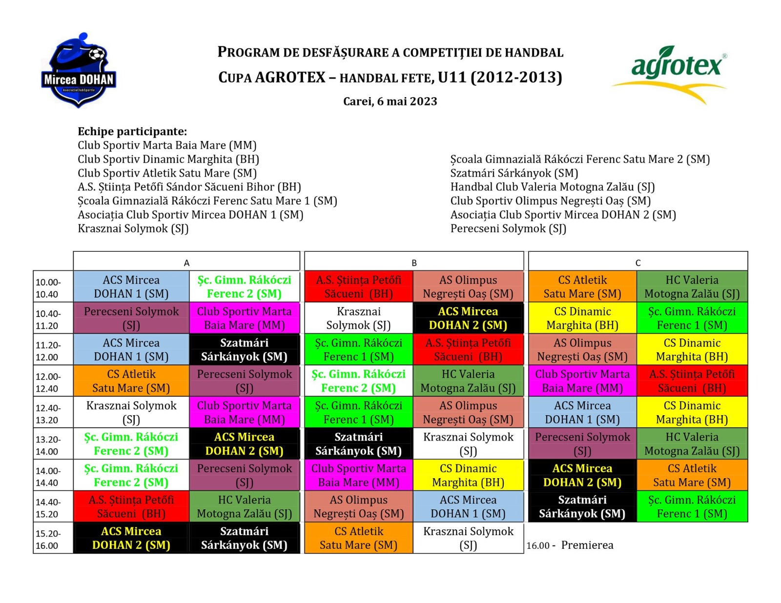 Week end cu mult handbal , la Carei!