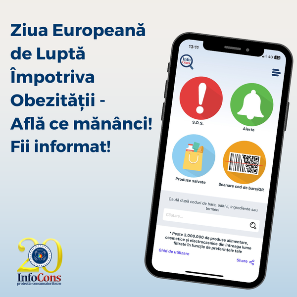 Ziua Europeană de Luptă Împotriva Obezității -  Află ce mănânci ! Fii informat !