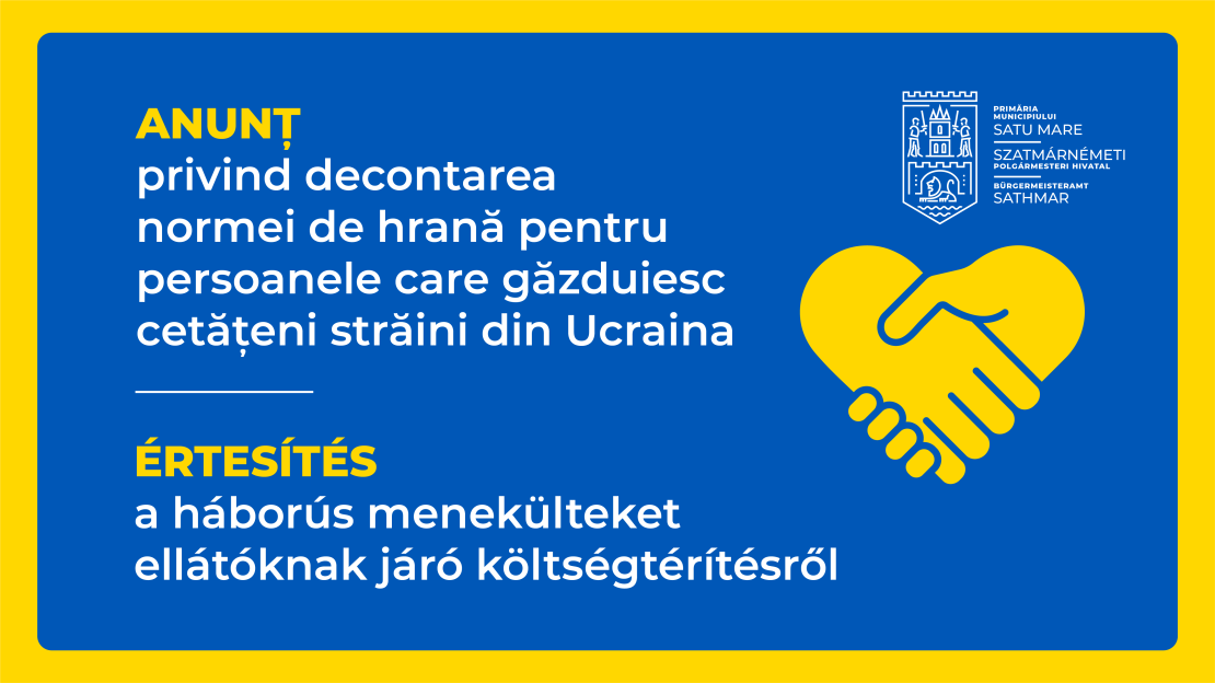 Sătmărenii care găzduiesc refugiați ucraineni pot depune cereri pentru decontarea cheltuieliloR