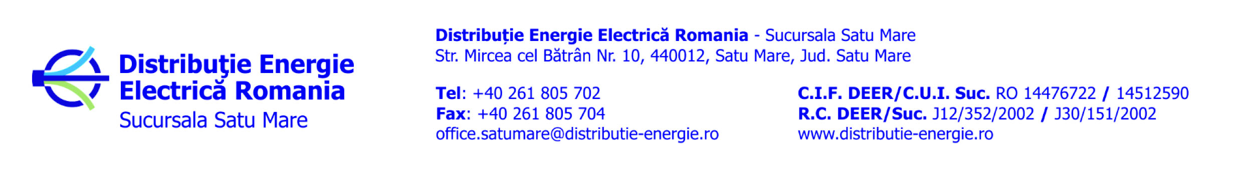 DISTRIBUTIE ENERGIE ELECTRICA ROMANIA – SUCURSALA SATU MARE