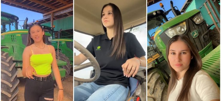 Elevă din județul Satu Mare, vedetă pe TikTok. Muncește zilnic pe câmp cu tractorul