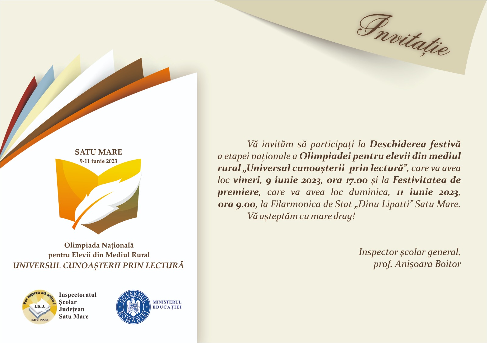 Olimpiadă națională, organizată la Satu Mare