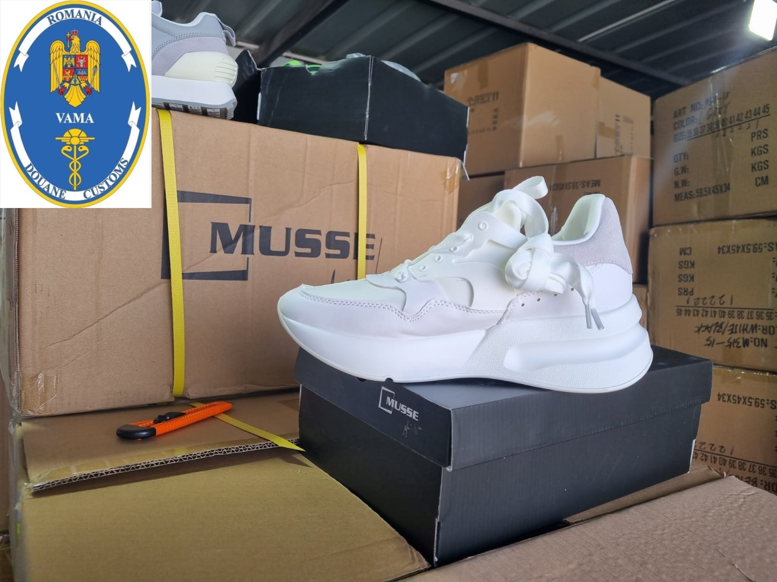 Încălțăminte sport și jucării în valoare de aprox. 1.600.000 lei confiscate de inspectorii vamali din cadrul Biroului Vamal de Frontieră Constanța Sud