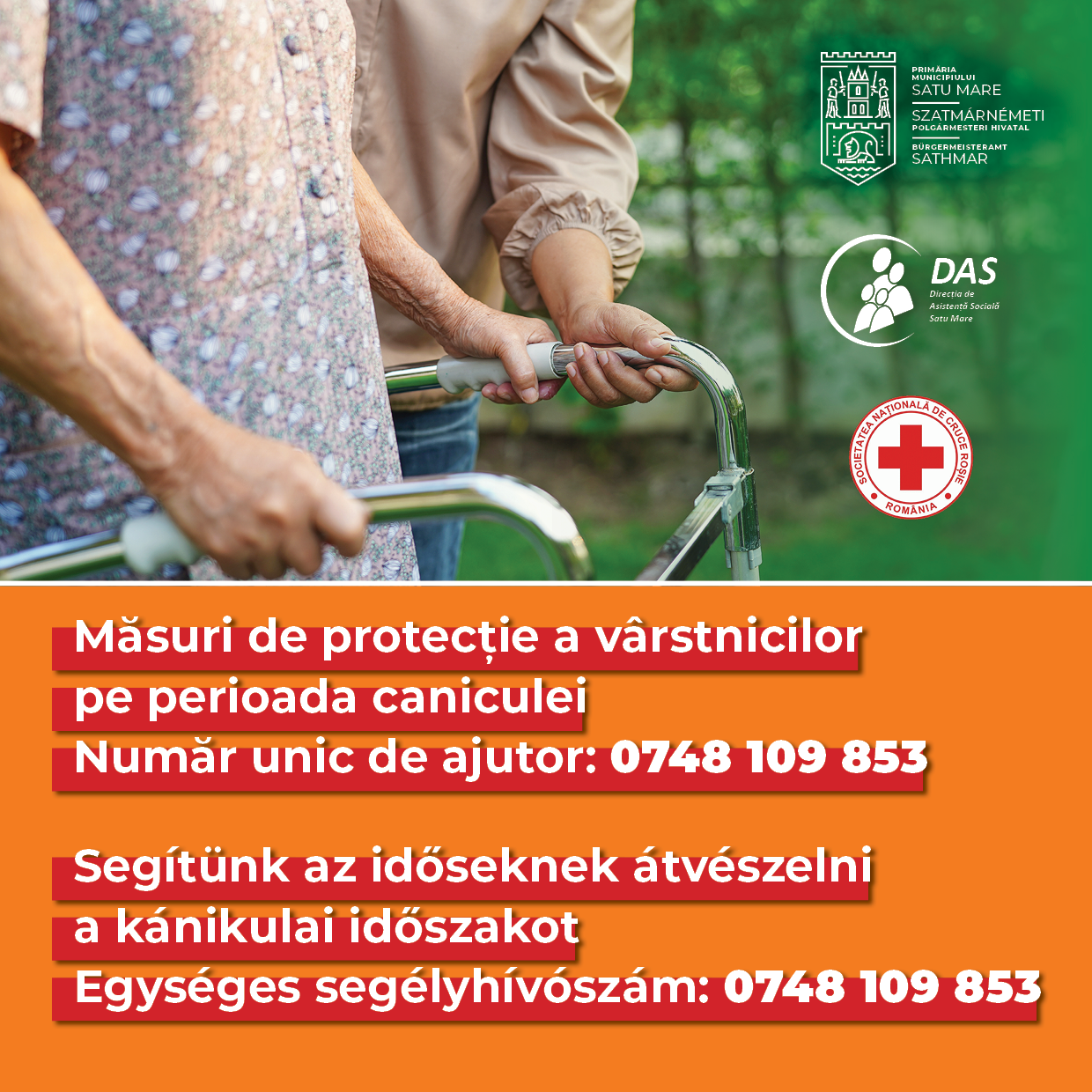 Grup de ajutor pentru seniori, pe timp de caniculă