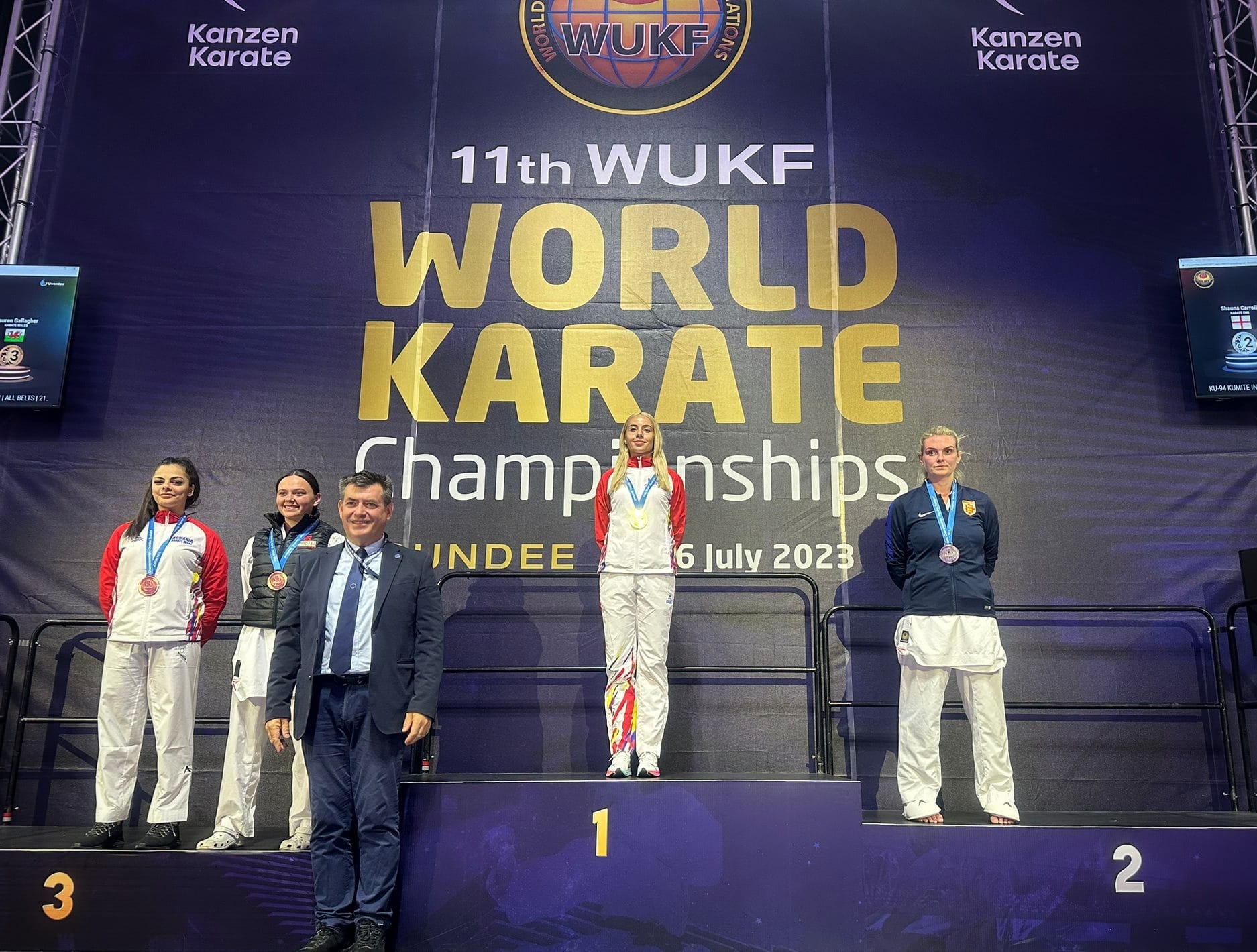 Performanță! Vancsa Daiana, dublă campionă mondială la KARATE , în Scoția, la Dundee