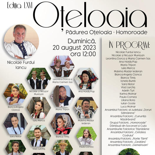 Festivalul Folclorului Codrenesc ”Oțeloaia” la cea de-a LXVI- a ediție