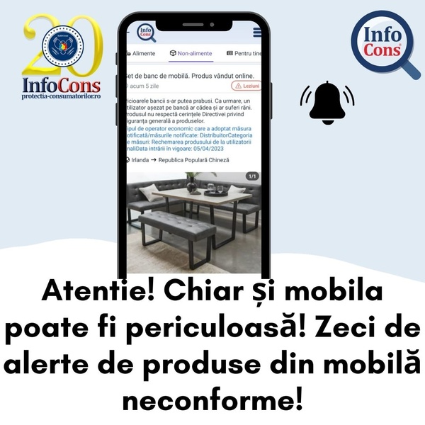 Atentie! Chiar și mobila poate fi periculoasă! Zeci de alerte de produse din mobilă neconforme!
