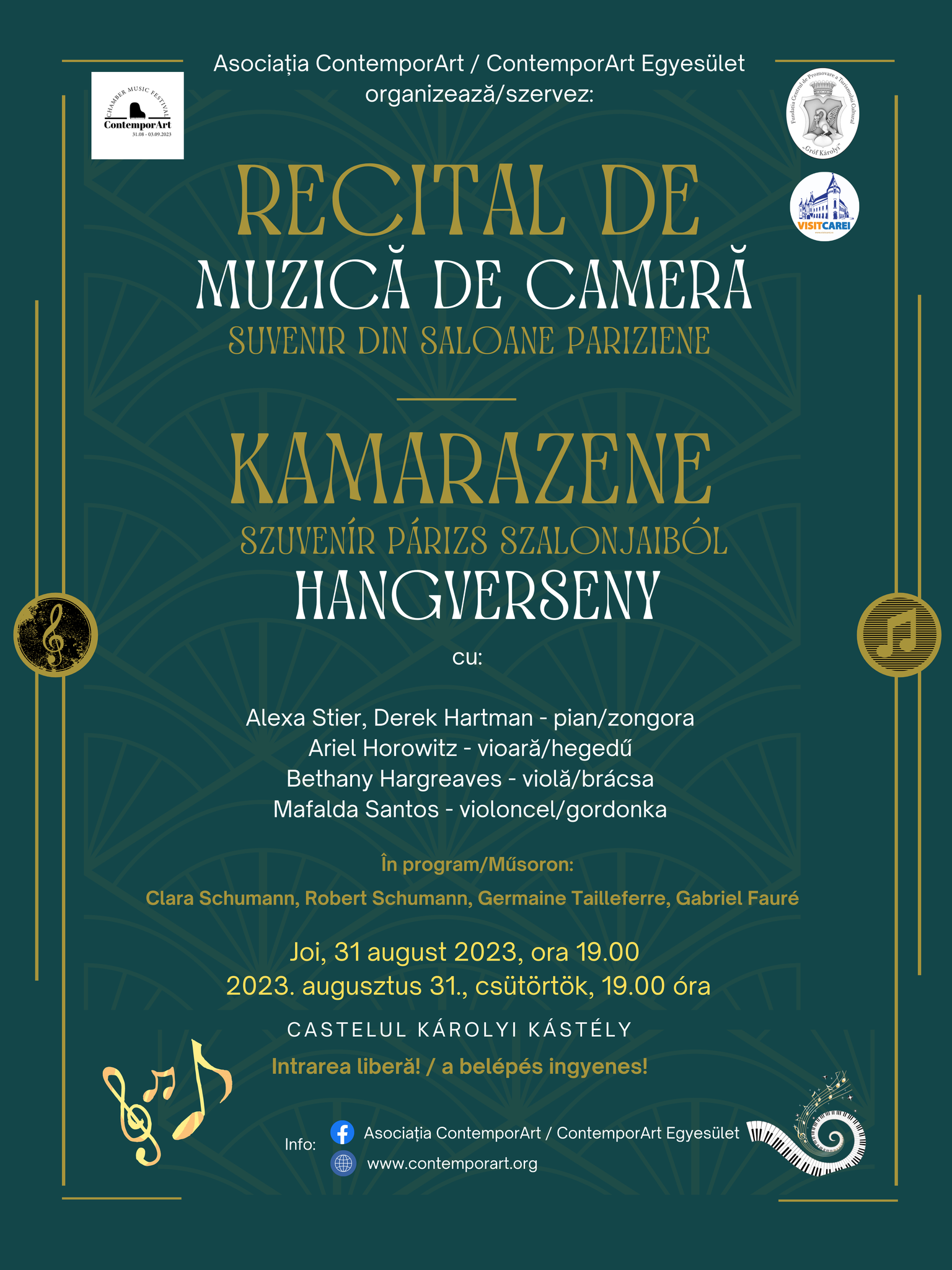 Recital de muzică de cameră „Suvenir din saloane pariziene”