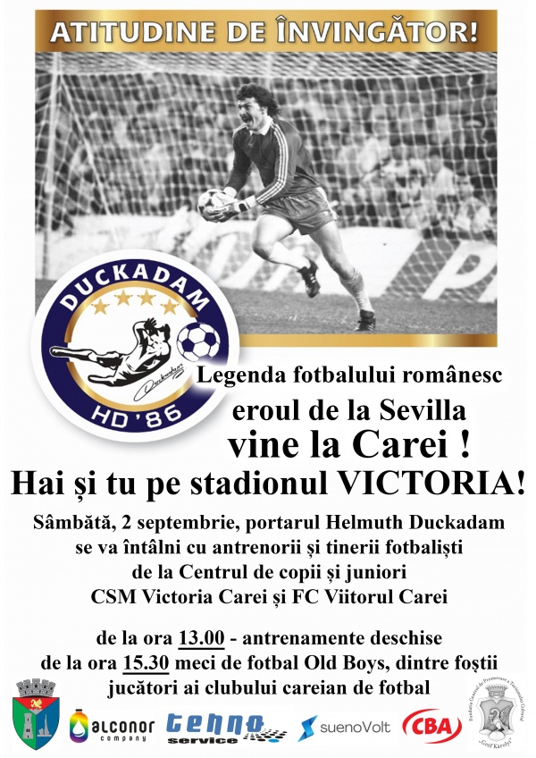 Helmuth Duckadam, eroul de la Sevilla în week-end la Carei  și Tășnad