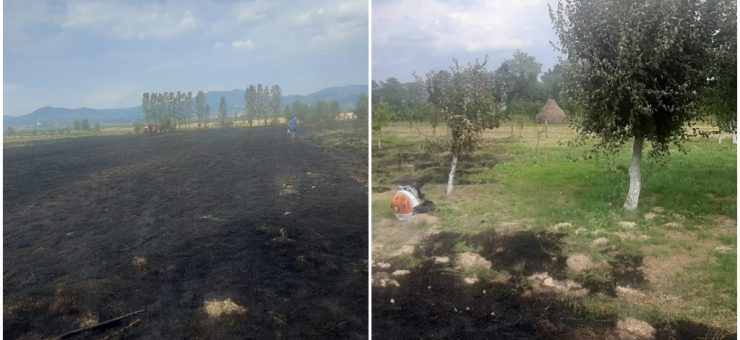 Incendiile de vegetație din Oaș au pus în pericol mai multe cabane