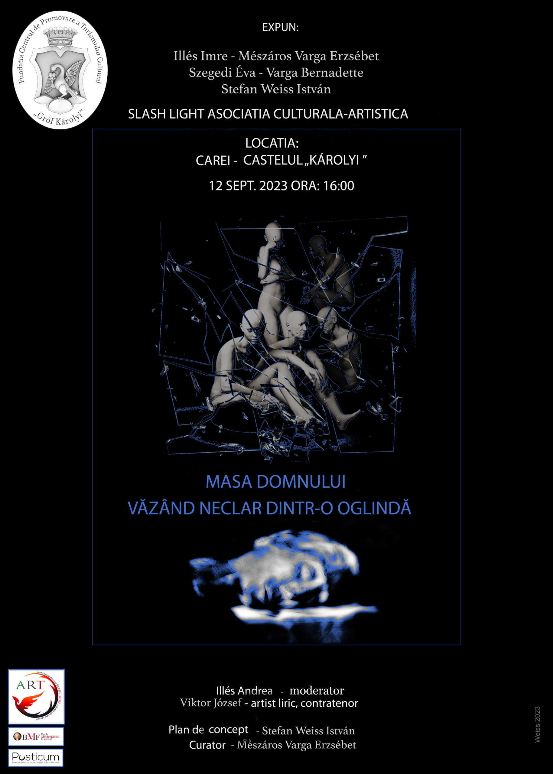 Vernisajul expoziției de artă intitulată „Masa Domnului – Văzând neclar într-o oglindă”, la castelul din Carei