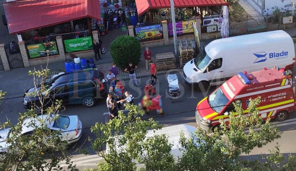 TRAGEDIE. Accident foarte grav pe strada Păuleștiului. Un pieton a rămas inconștient pe șosea