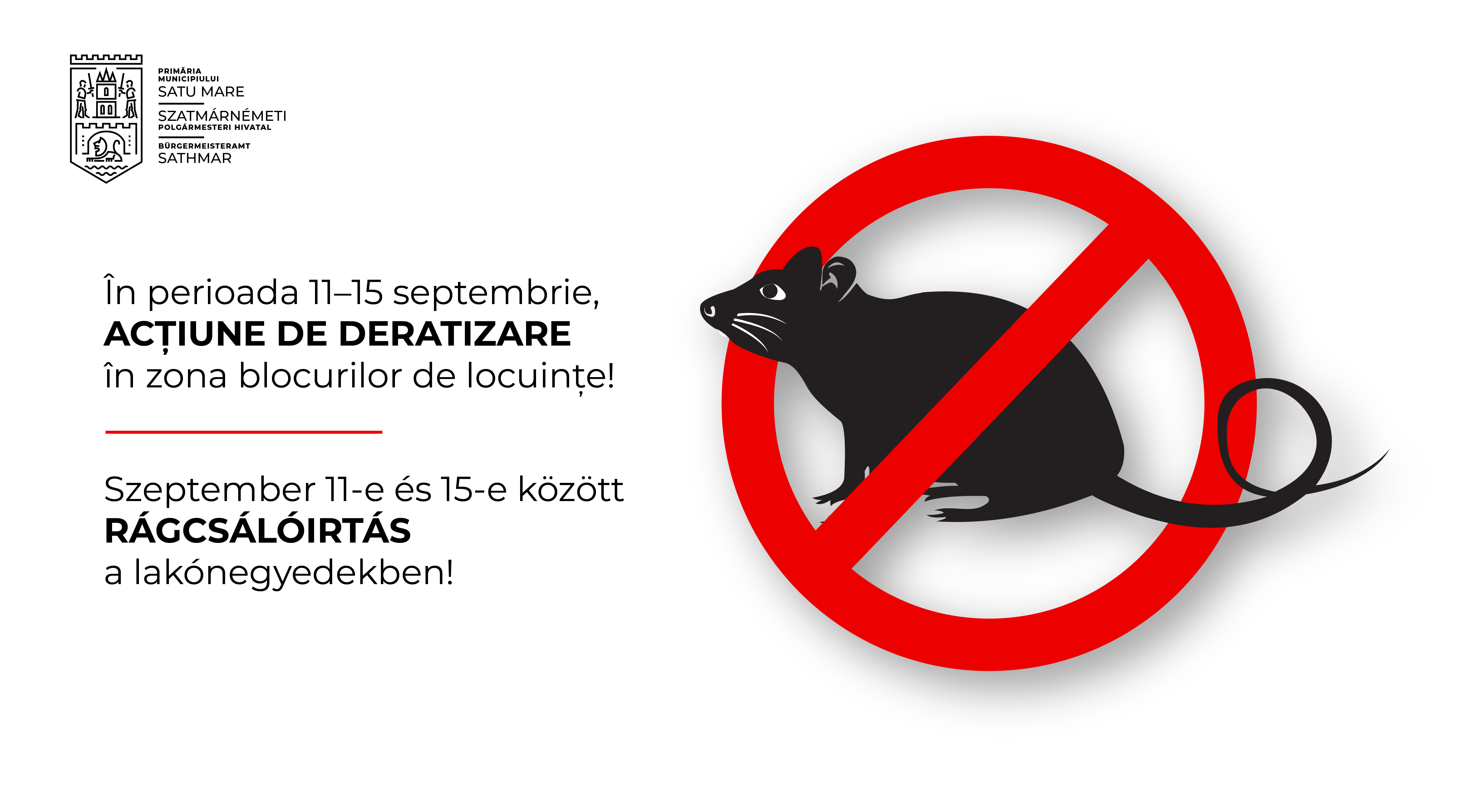 Amplă acțiune de deratizare pentru combaterea rozătoarelor