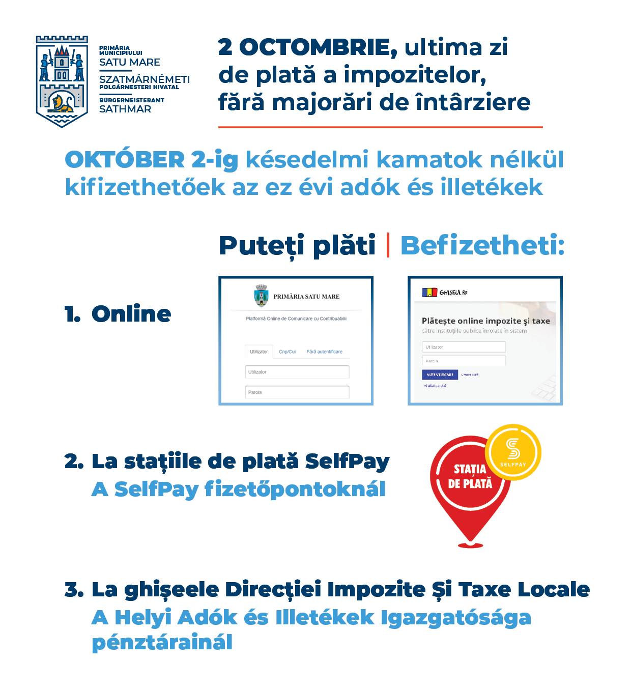 Ultima zi de plată a impozitelor fără penalizări