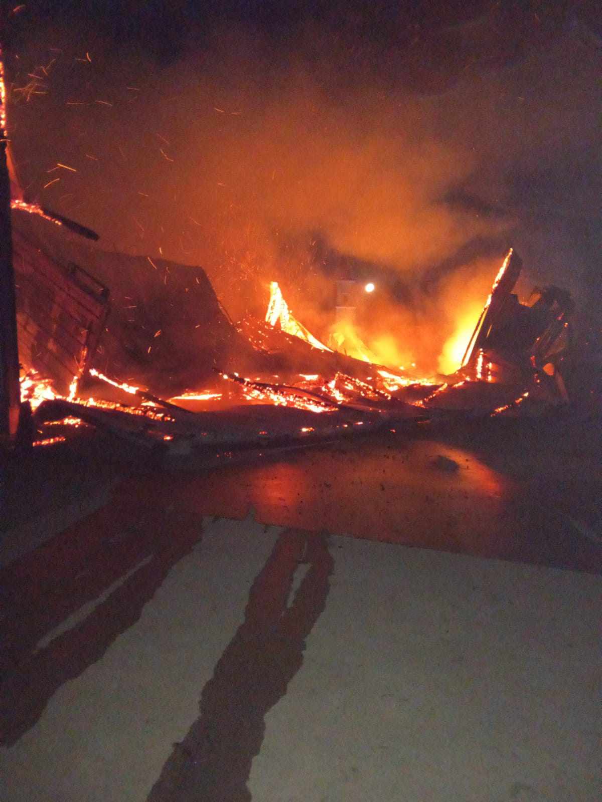 FOTOGALERIE. Incendiu de proporții în județ. Pagube însemnate