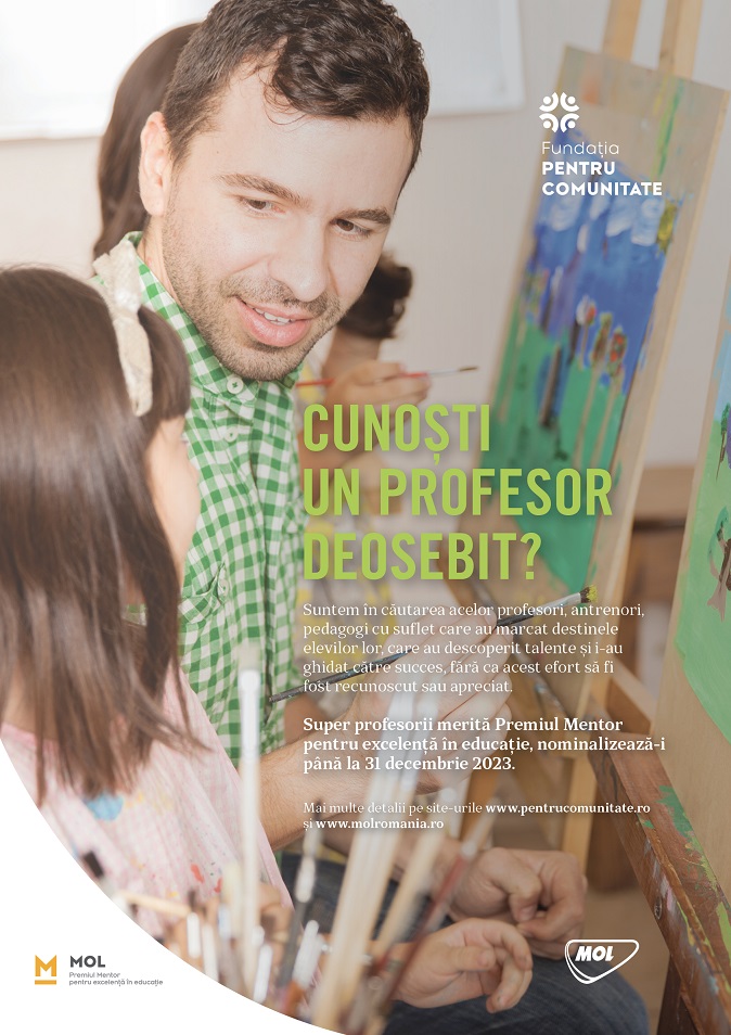 De Ziua Mondială a Educației – Nominalizări la Premiul Mentor pentru excelență în educație 2023