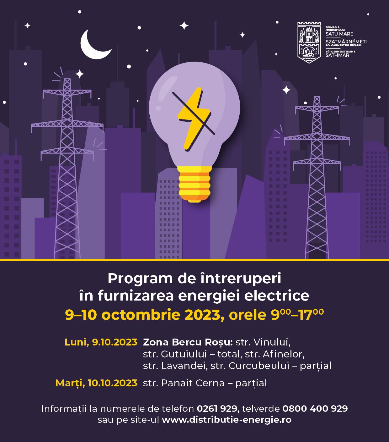 Alertă Electrică la Satu Mare! Străzi Fără Curent 8 Ore pe Zi - Vezi Când Te Afli în Întuneric