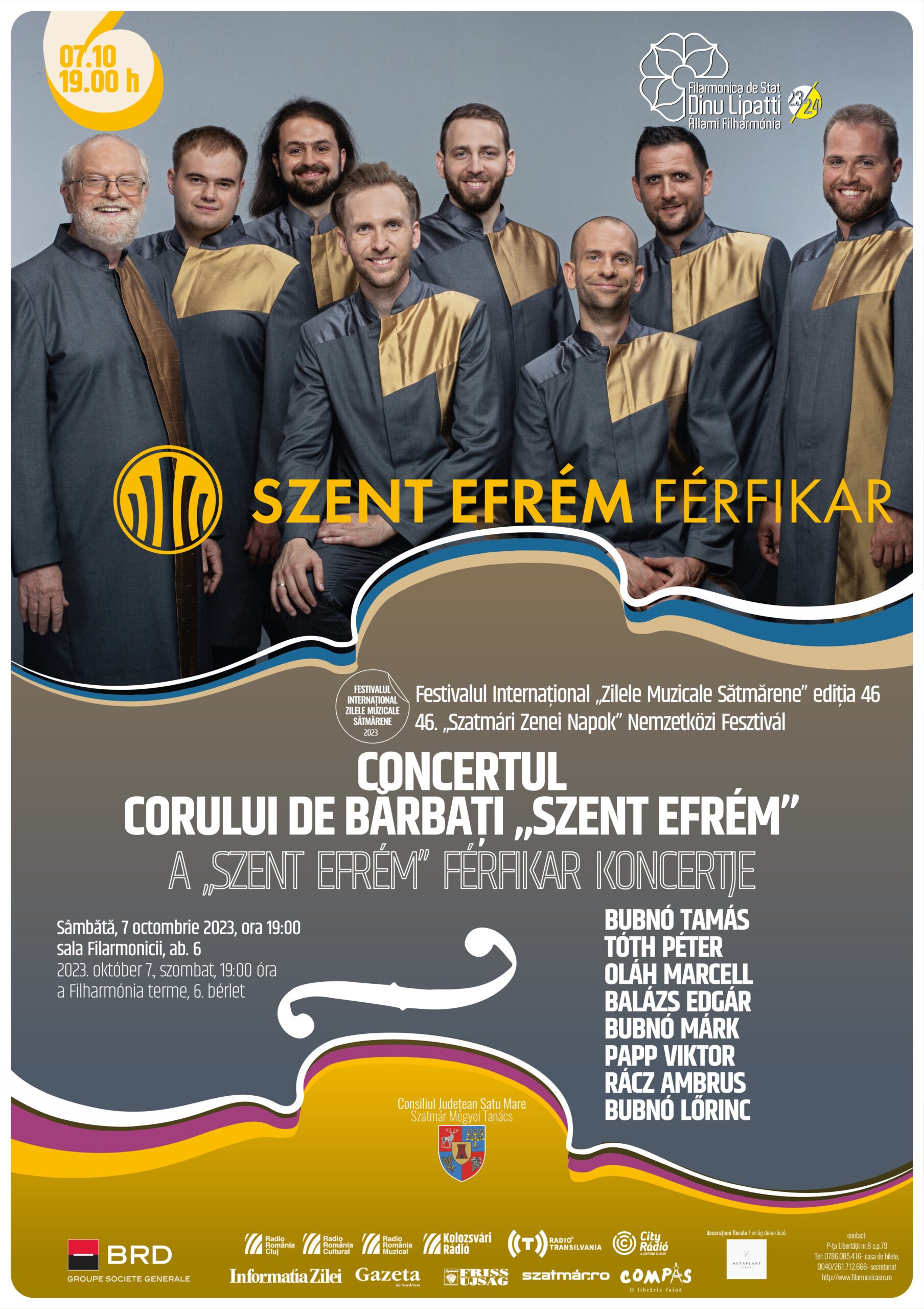 Cel mai celebru cor de bărbați din Ungaria va concerta la Satu Mare