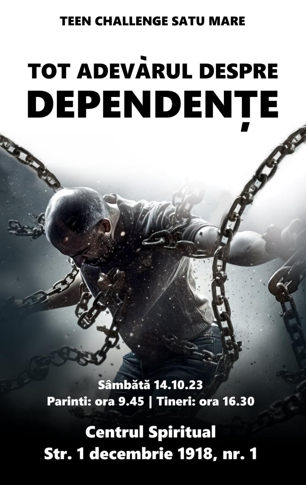 Descoperă ce NU ți se spune despre dependențe! Eveniment crucial pentru părinți și elevi în Satu Mare pe 14 octombrie