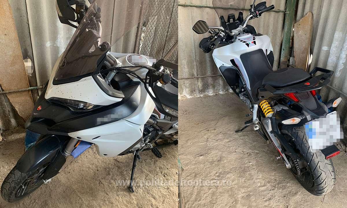 Motocicletă căutată de autoritățile din Italia, oprită la P.T.F. Urziceni
