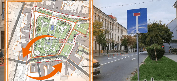 Circulaţia rutieră, permisă pe o porţiune din Centrul Vechi