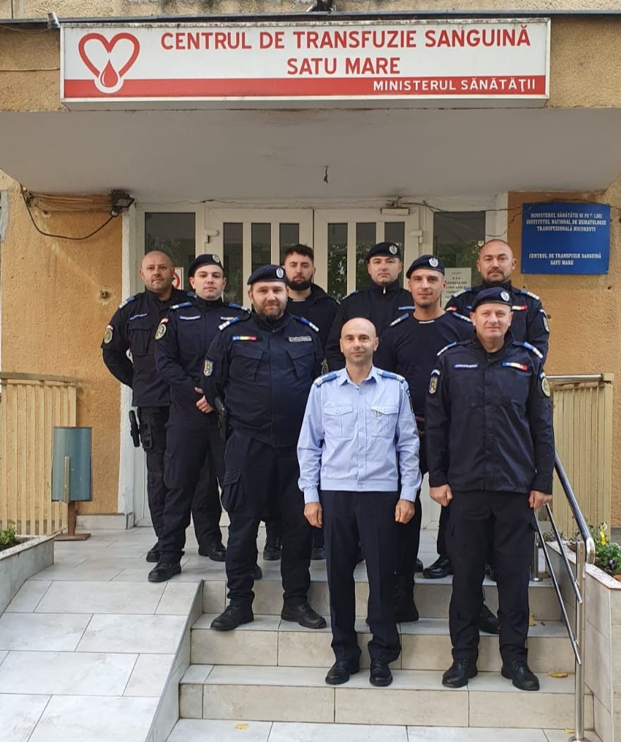 Sânge pentru viață! Jandarmii sătmăreni implicați în cea de-a cincea acțiune de donare de sânge