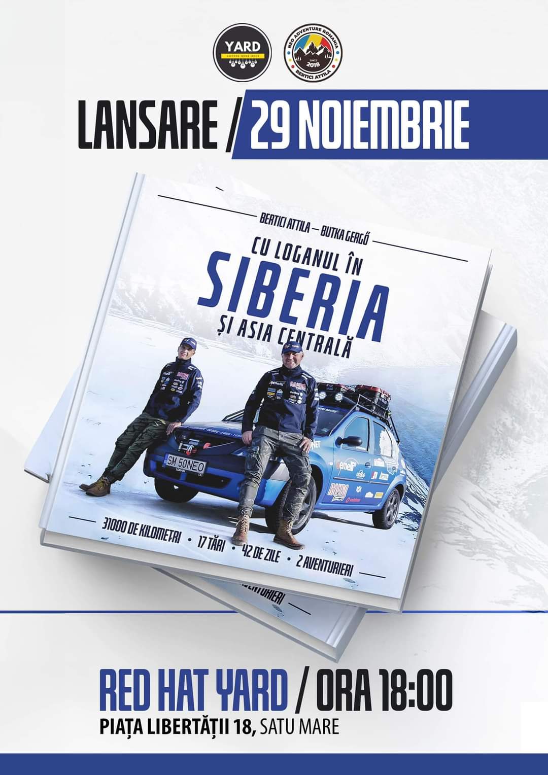 Lansare de carte:  “CU LOGANUL ÎN SIBERIA ȘI ASIA CENTRALĂ”