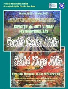 Baráth Csaba Attila și Szabó Kinga Júlia își expun artele în Galeria de Arte Plastice a Primăriei Municipiului Satu Mare, joi 16 noiembrie ora 17.00