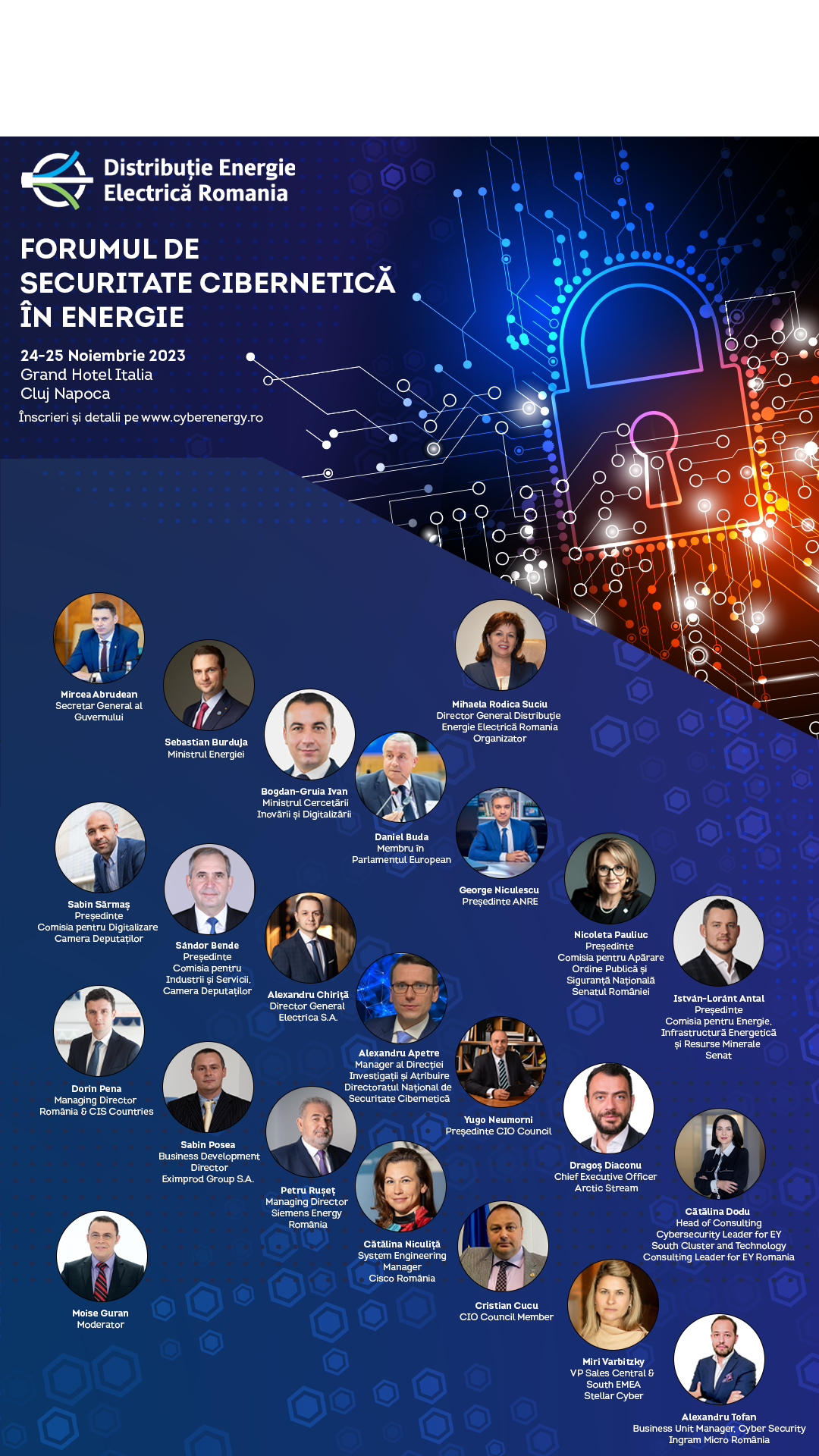 DEER organizează prima ediție a Forumului de Securitate Cibernetică în Energie, la Cluj-Napoca, în perioada 24-25 noiembrie. Pentru două zile, Clujul devine polul securității cibernetice