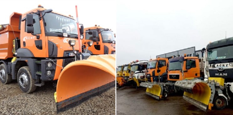 Utilajele de deszăpezire sunt pregătite să acționeze