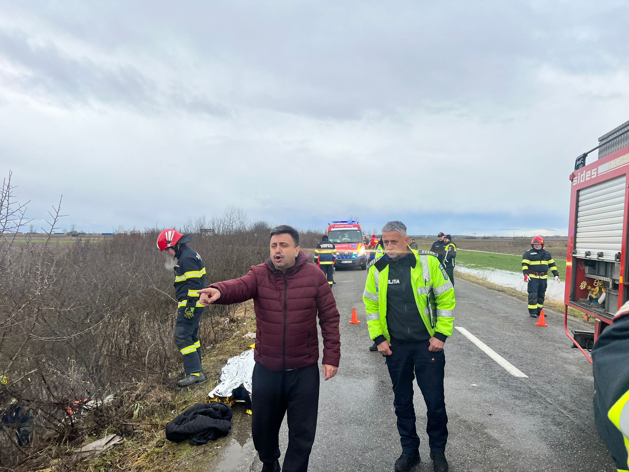 Prefectul Radu Roca prezent la locul tragicului accident