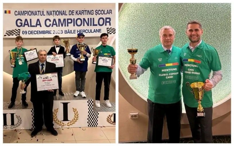 Clubul de Karting Carei încheie anul pe locul patru la Naționalele de karting școlar
