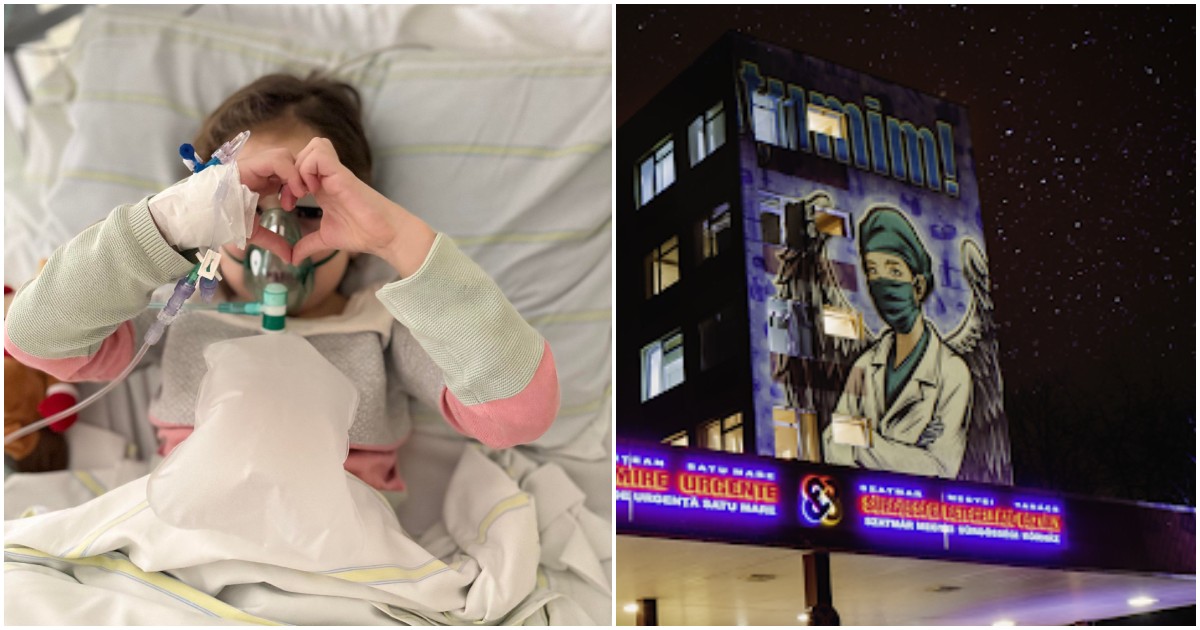 O mămică a cărei fetițe este internată la Spitalul Județean din Satu Mare, mulțumește personalului medical