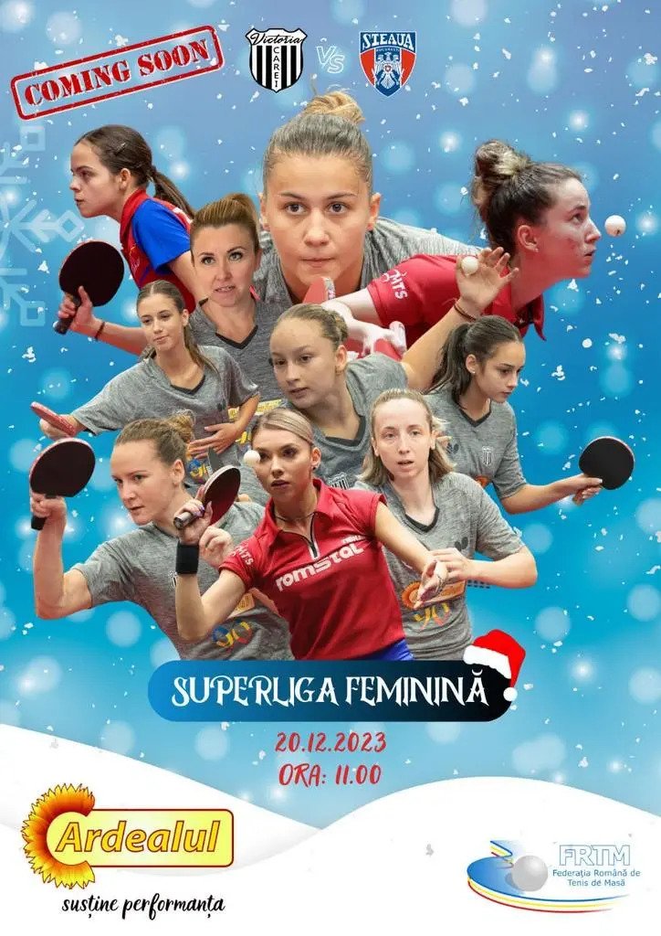 Tenis de masă. Derby-ul Superligii feminine se joacă pe 20 decembrie la Carei