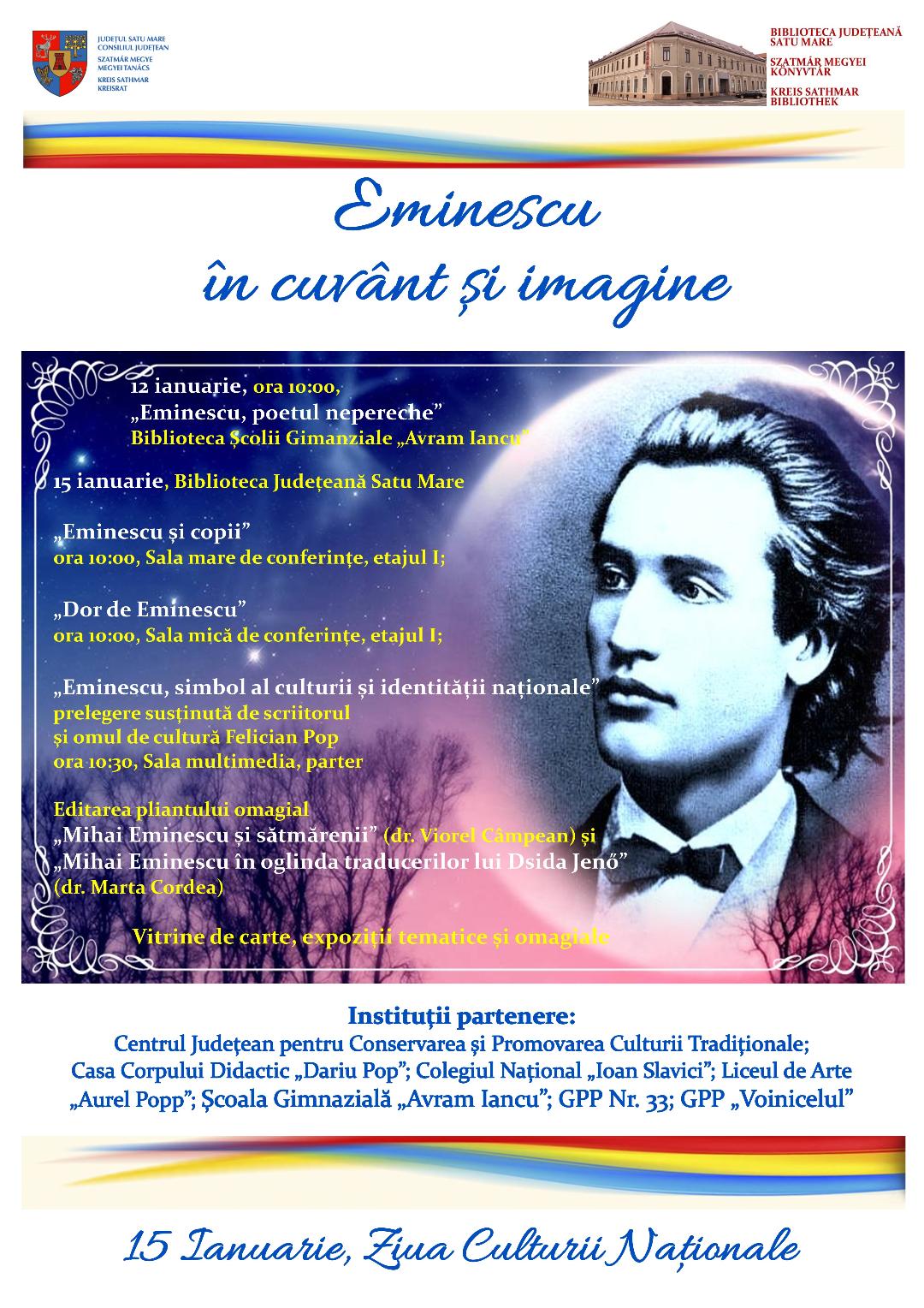 Ziua Culturii Naționale, la Biblioteca Județeană Satu Mare
