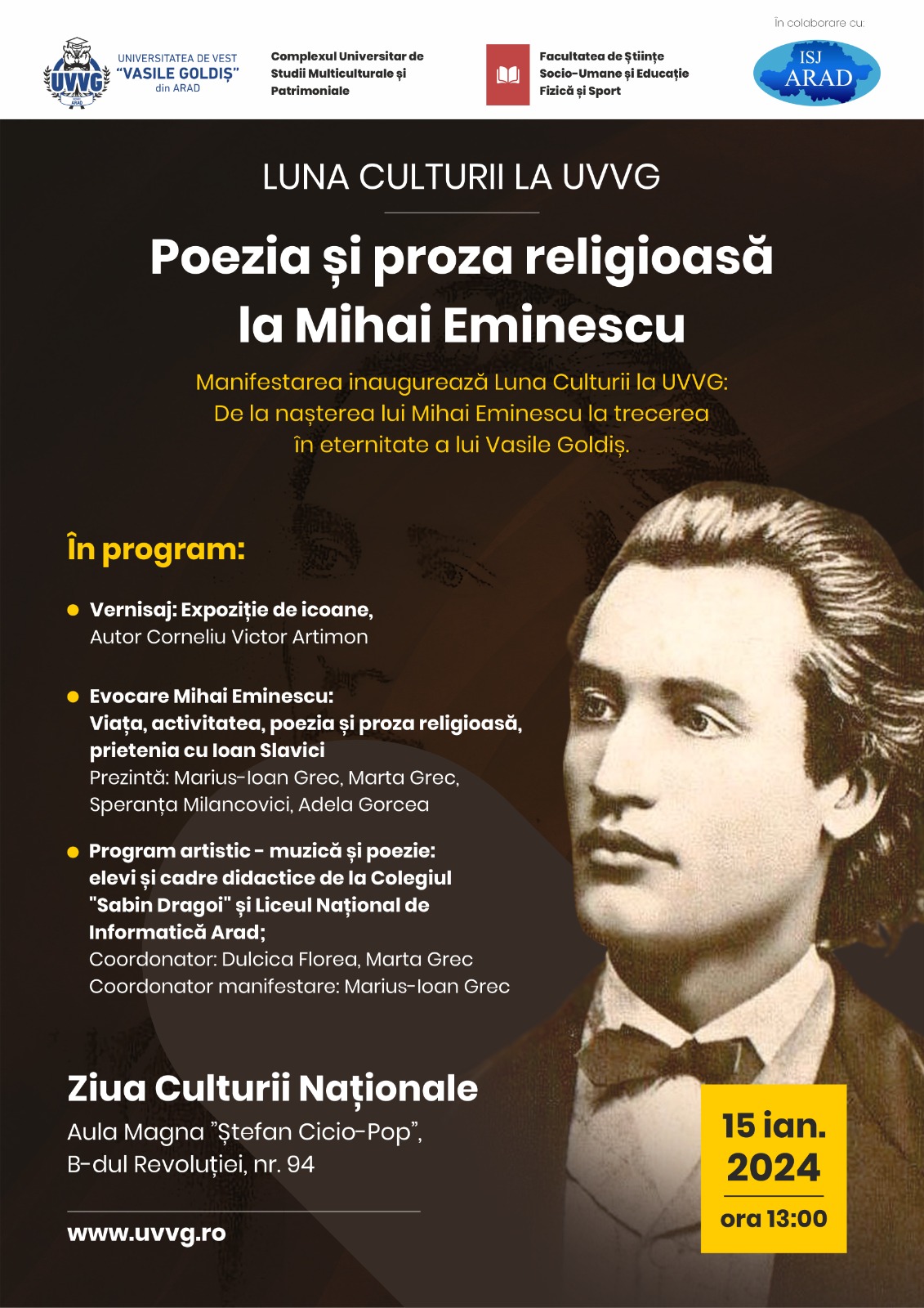 Luna culturii la UVVG