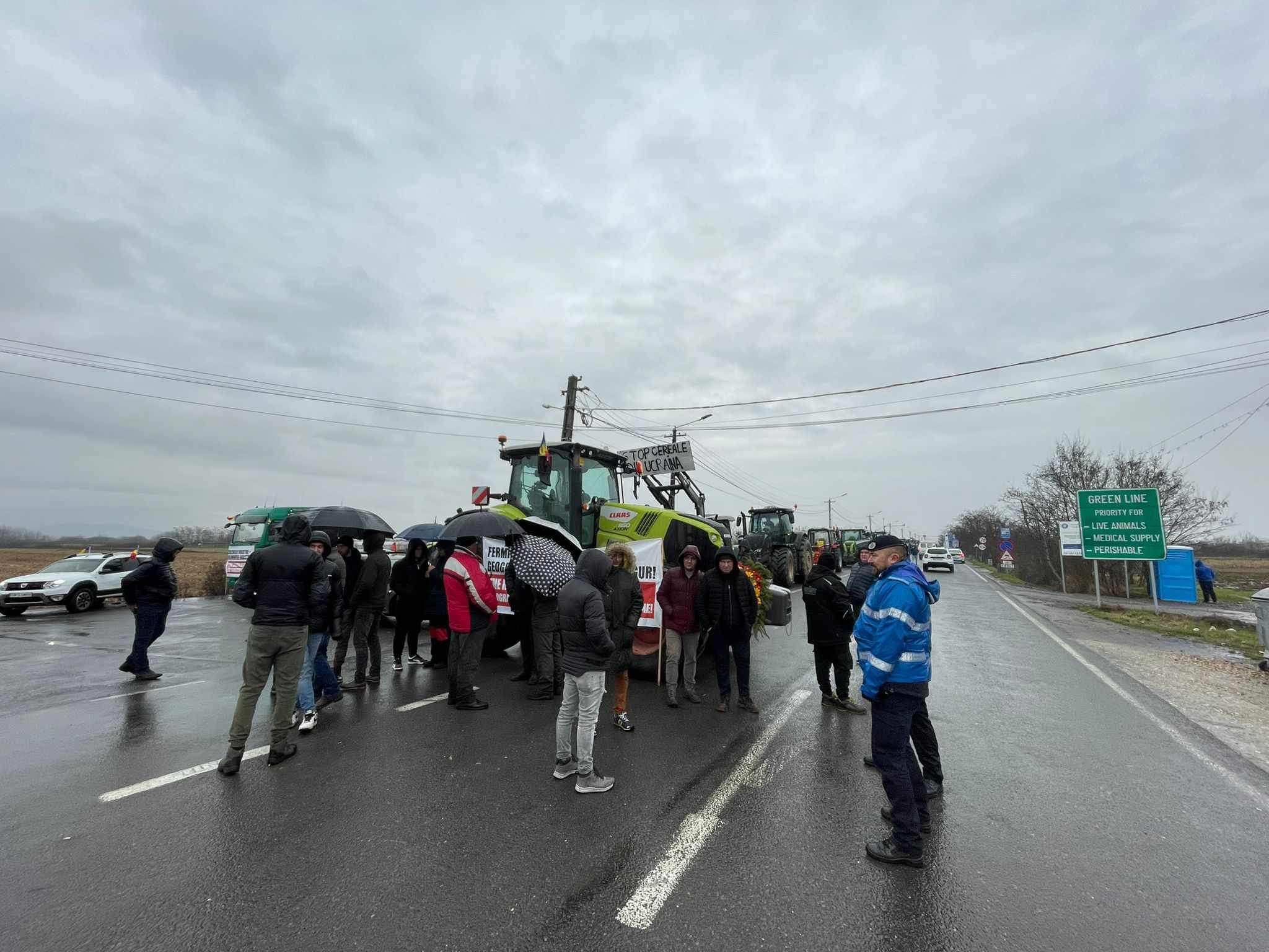 Măsuri de ordine și siguranță public dispusese de jandarmii la acțiunea de proteste a transportatorilor și fermierilor