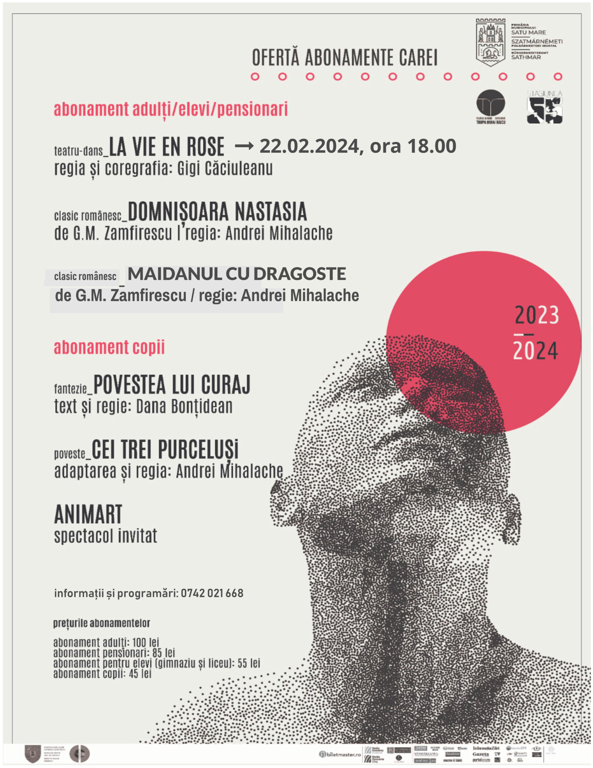 Teatrul de Nord Satu Mare, Trupa „Mihai Raicu” - abonamente Carei