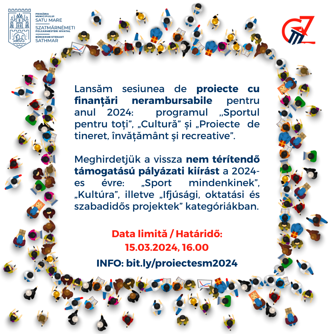 Concurs de proiecte cu finanțări nerambursabile: Împreună dăm culoare orașului