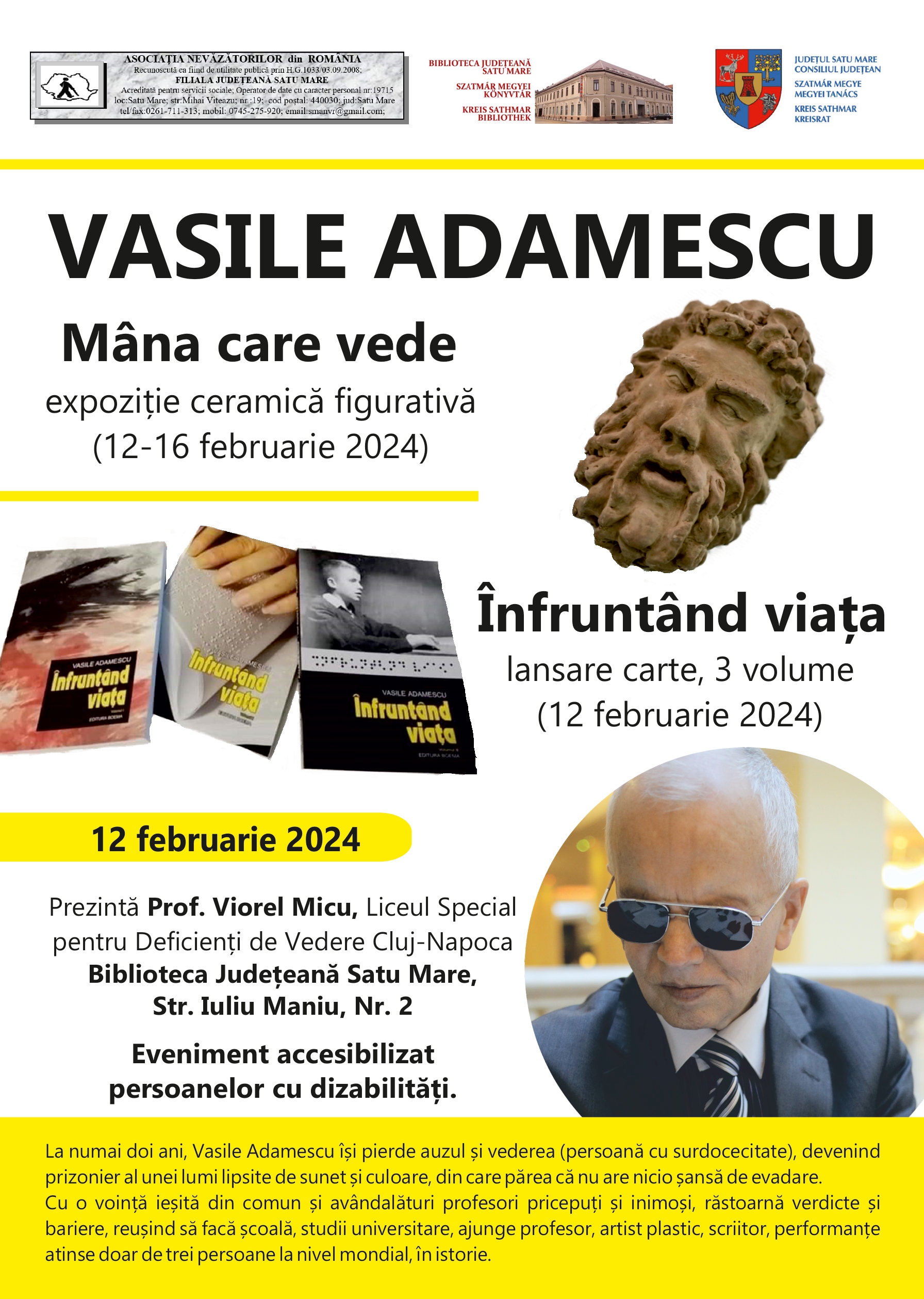 Expoziție de ceramică figurativă și lansare de carte în memoria lui Vasile Adamescu, un OM nemaivăzut