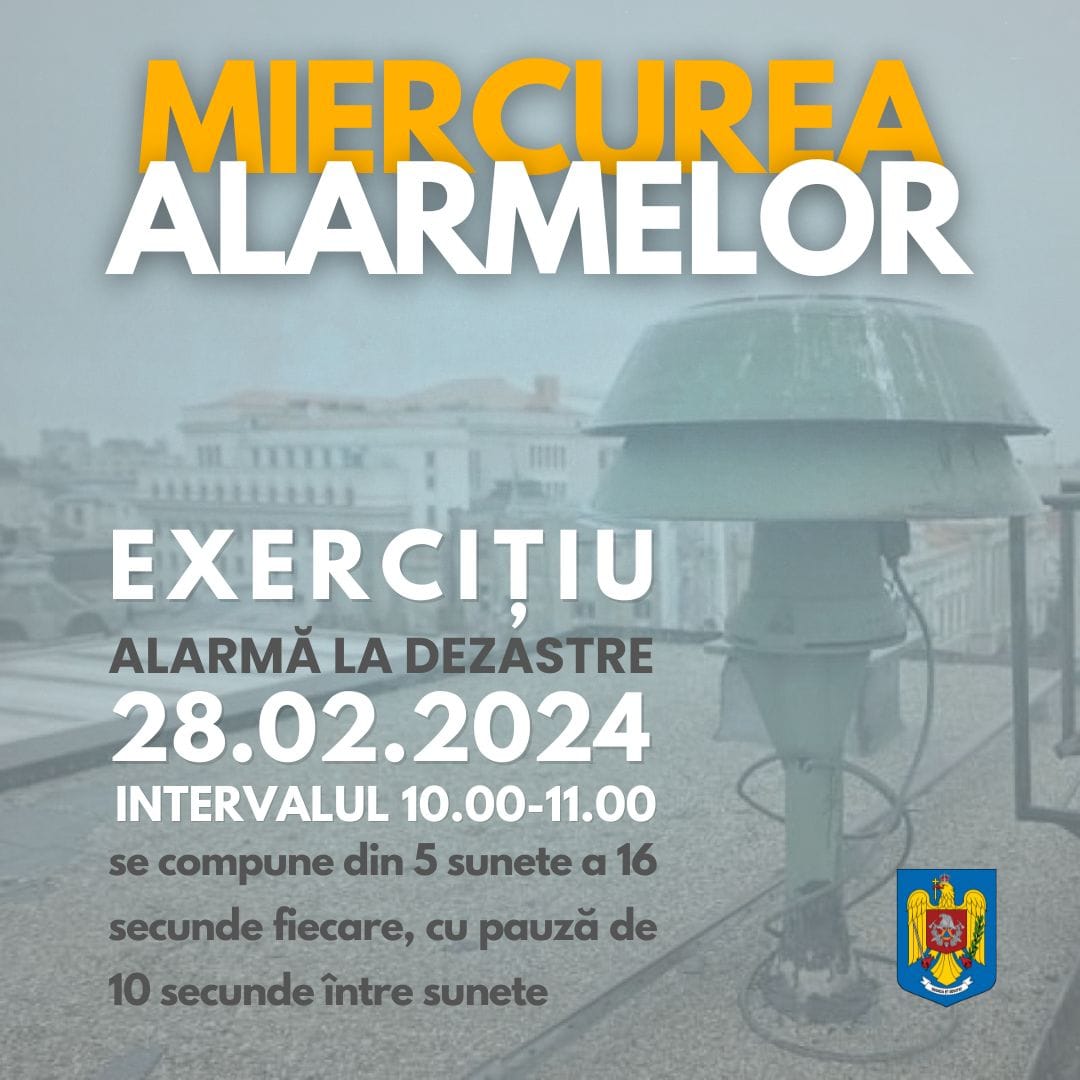 „Mircurea alarmelor”, exercițiu de alarmare publică. Sătmărenii sunt rugați să nu intre în panică