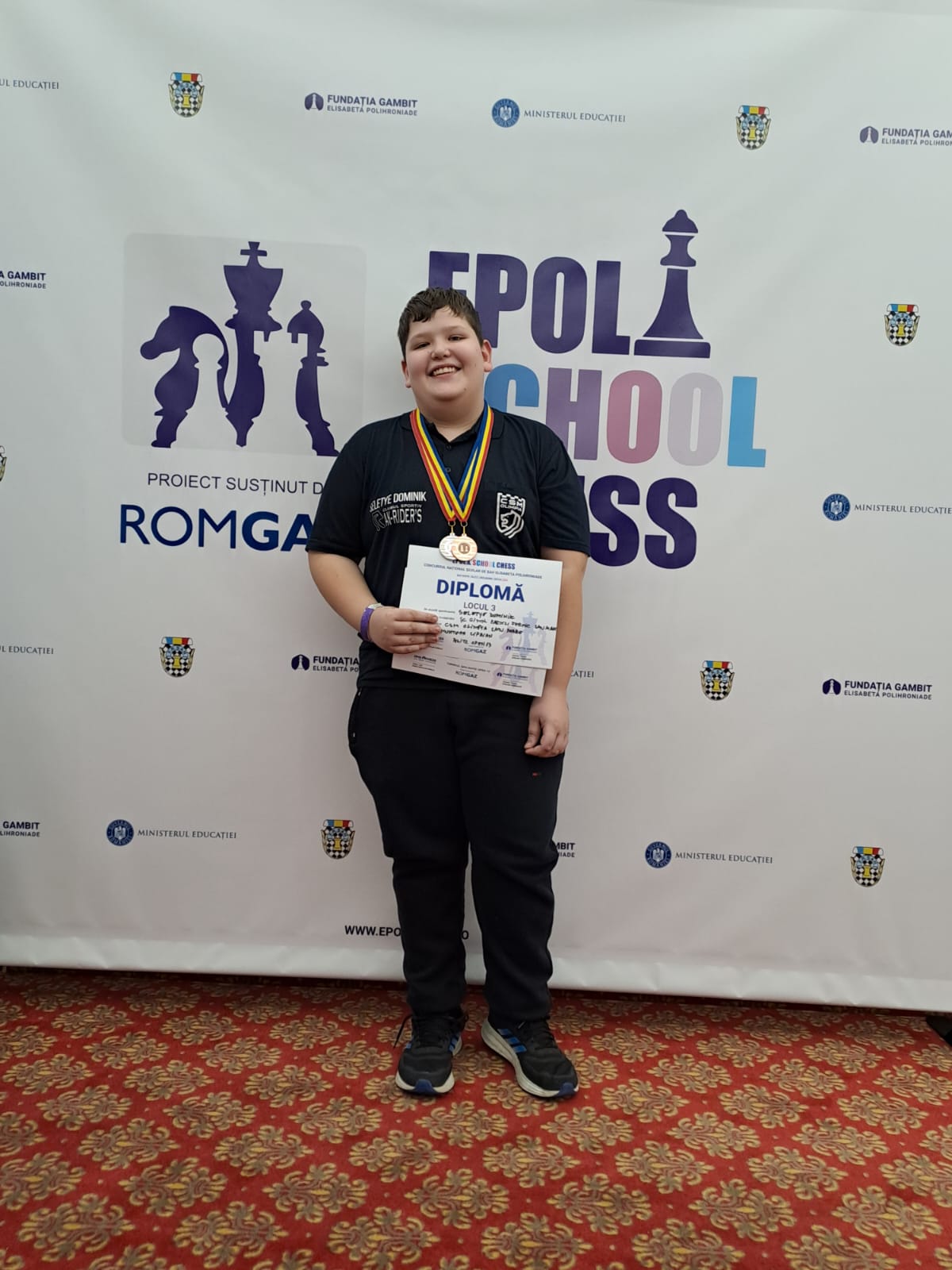 Șah : Seletye Dominik este vicecampion național școlar !