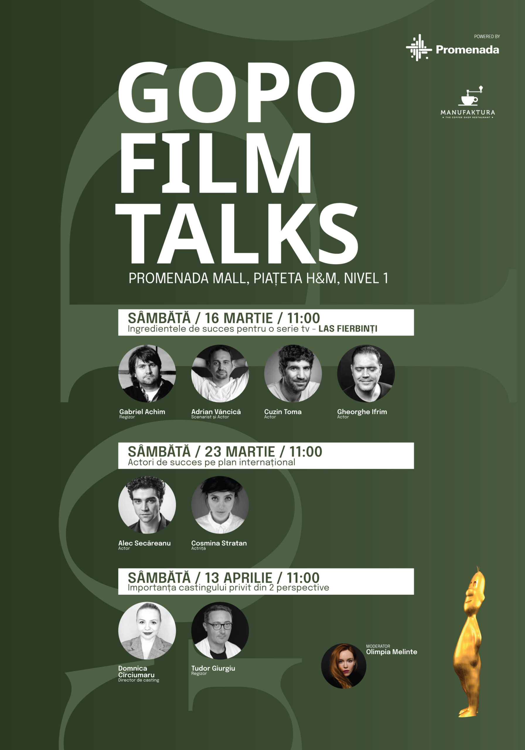 Gopo Film Talks îți dă întâlnire cu personalități din lumea filmului la Promenada Mall