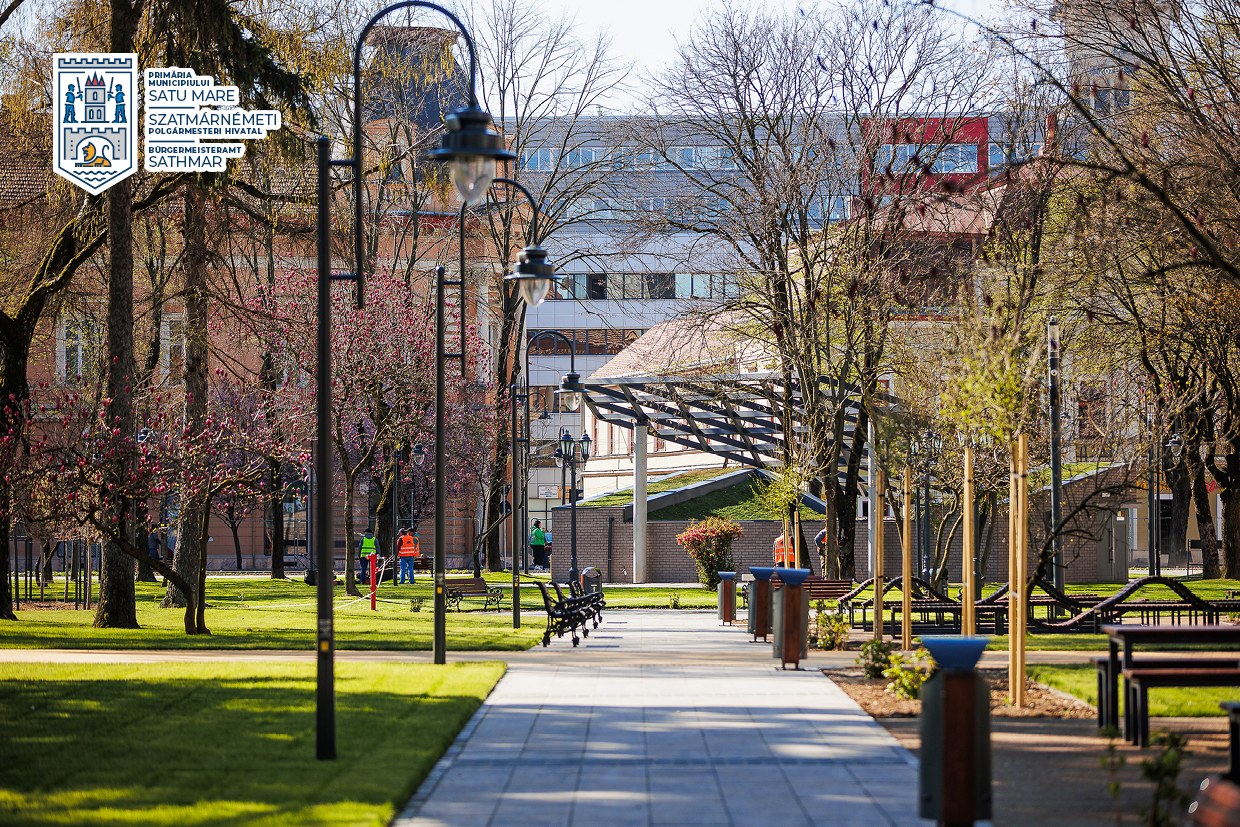 FOTOGALERIE. Așa arată Parcul Central modernizat. Se deschide oficial pentru sătmăreni
