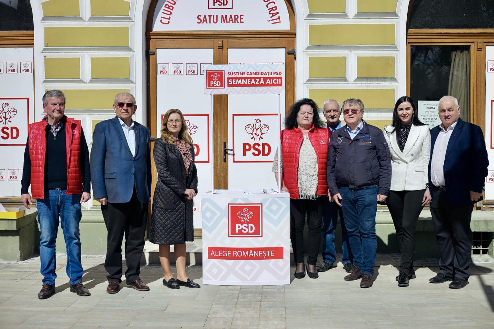 PSD Satu Mare a dat startul campaniei de strângere a semnăturilor pentru candidații partidului la alegerile din 9 iunie
