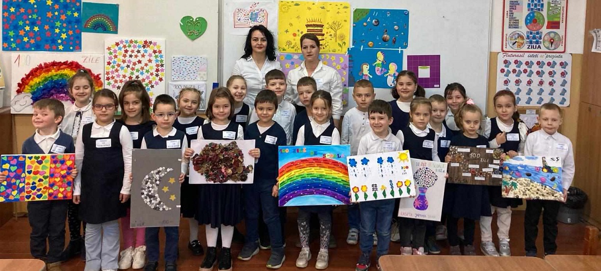 Sărbătorirea primelor 100 de zile de școală la clasa ”Step by Step” de la ”Octavian Goga”