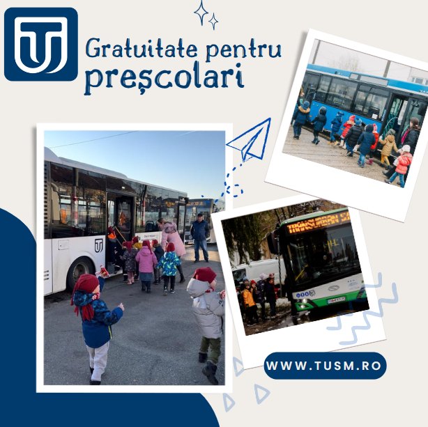 Gratuitate pentru preșcolari pe autobuzele Transurban