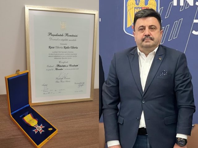 Radu Roca, distins de președintele României cu Ordinul Bărbăție și Credință în grad de Cavaler!